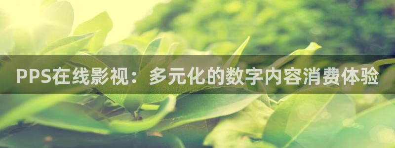 好好看影院：PPS在线影视：多元化的数字内容消费体验